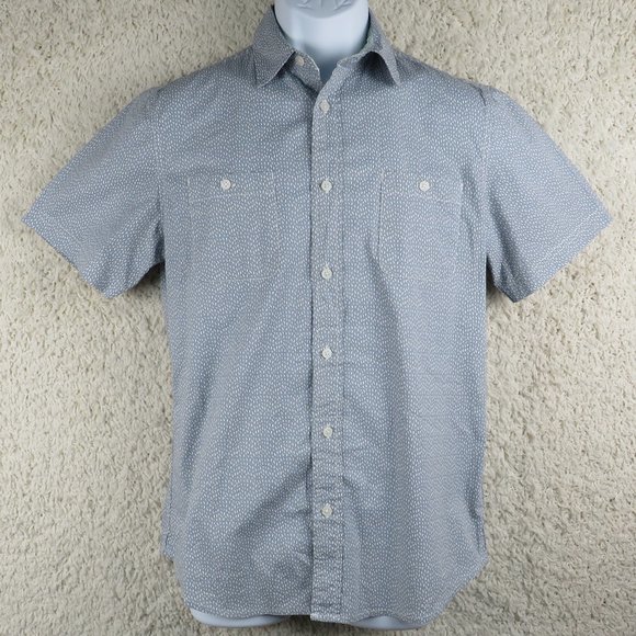 Alexander Julian* Men's Short Sleeve Button Down Curved Hem Pocket Shirt~ Small - Picture 1 of 12